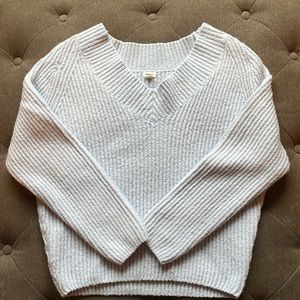 light blue garage V-neck sweater